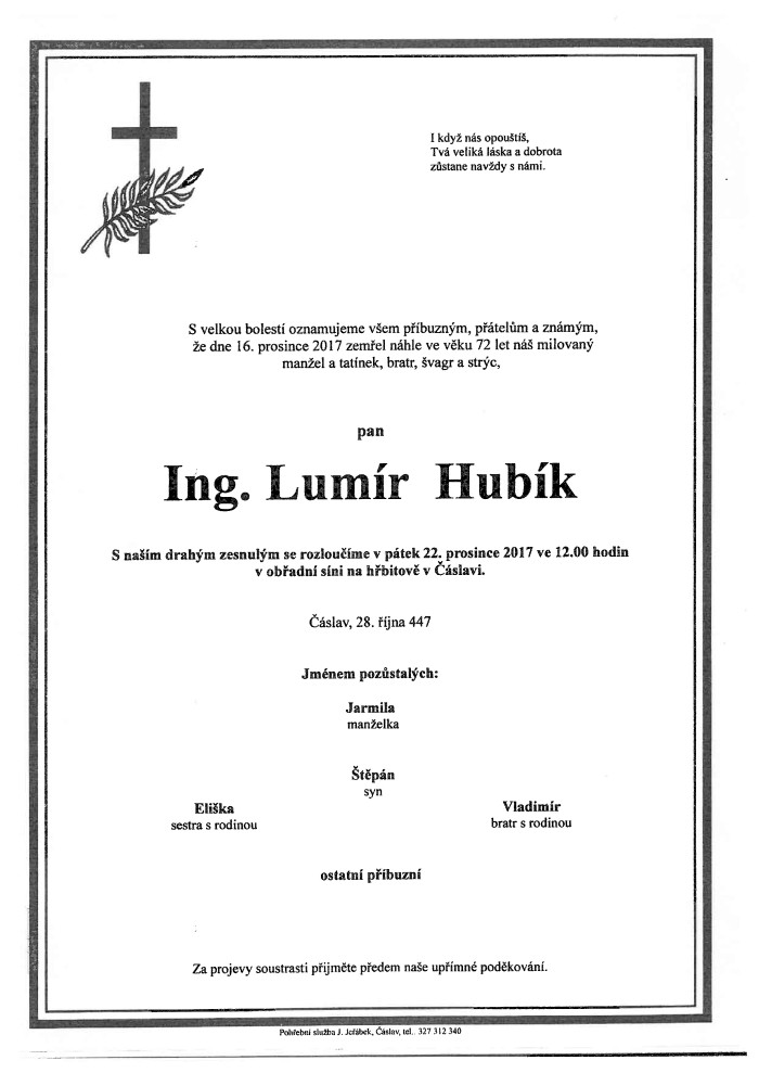 Ing. Lumír Hubík