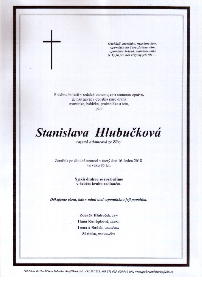 Stanislava Hlubučková