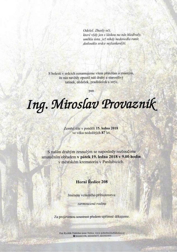 Ing. Miroslav Provazník