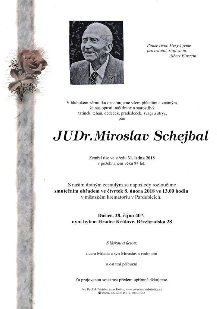 JUDr. Miroslav Schejbal