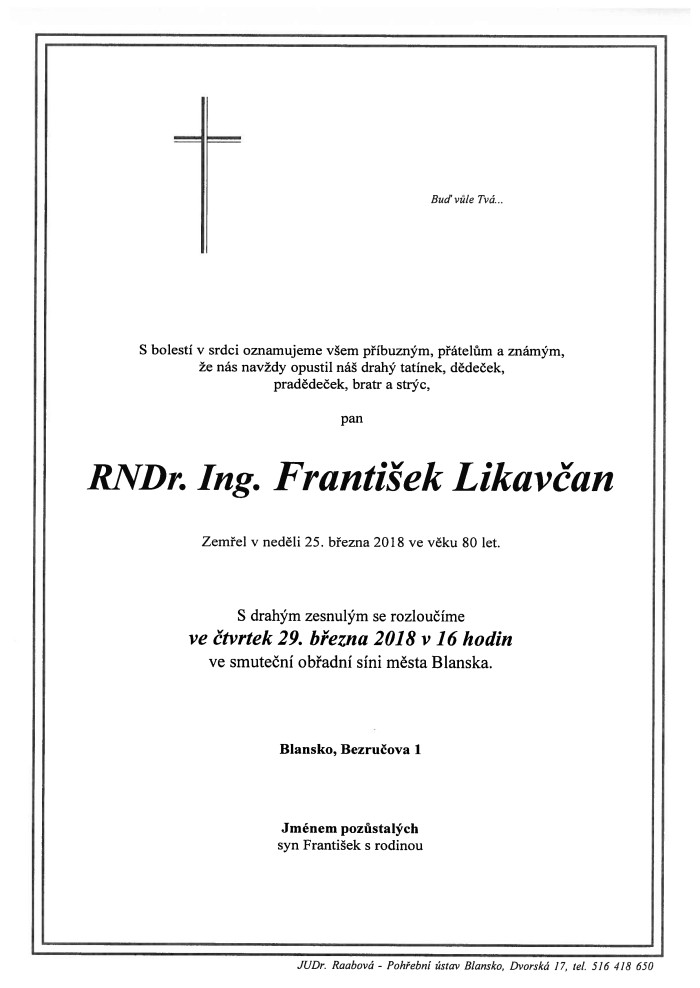 RNDr. Ing. František Likavčan