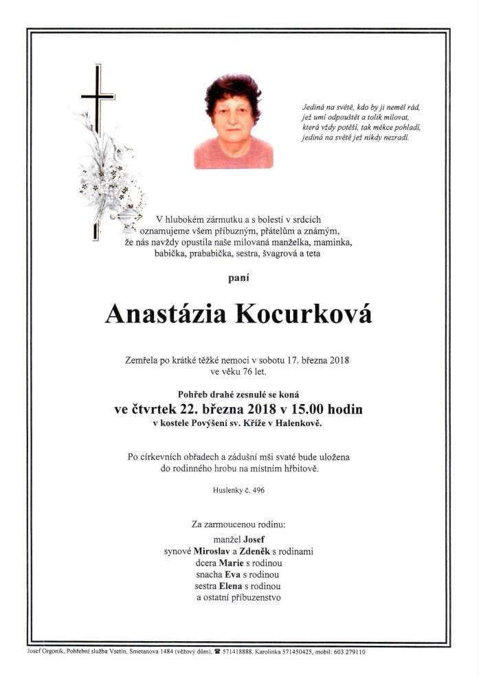 Anastázia Kocurková