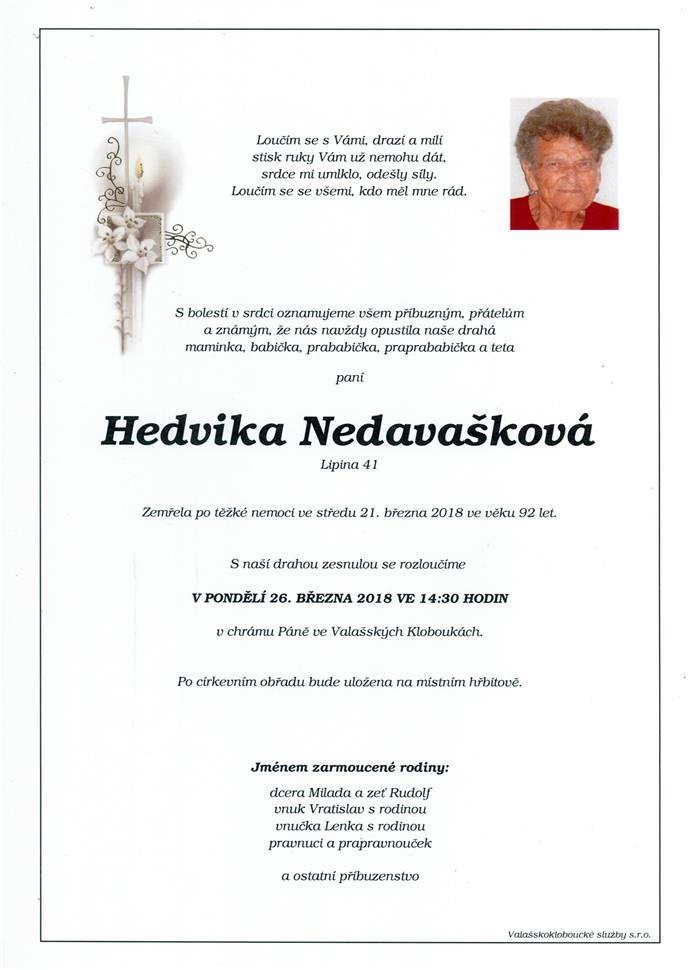 Hedvika Nedavašková
