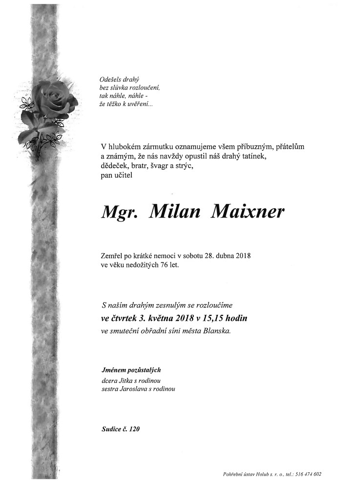 Mgr. Milan Maixner