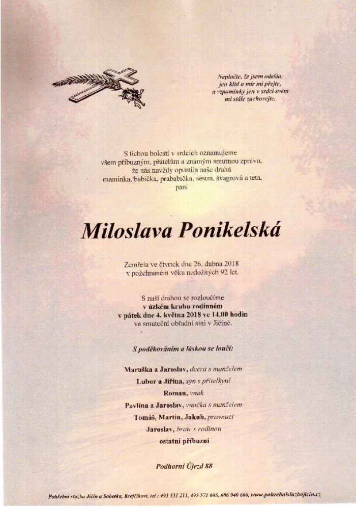Miloslava Ponikelská