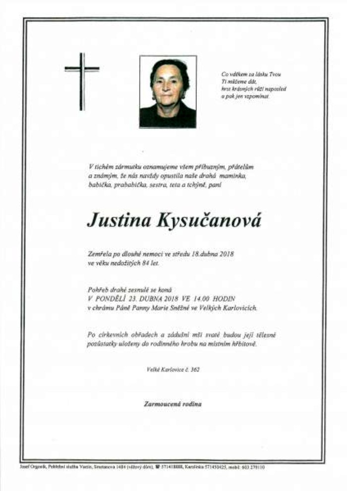 Justina Kysučanová