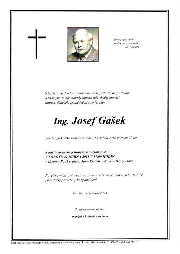 Ing. Josef Gašek