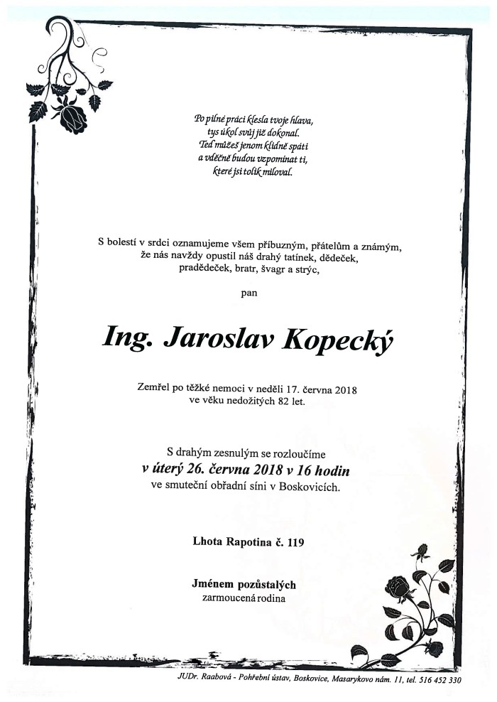 Ing. Jaroslav Kopecký