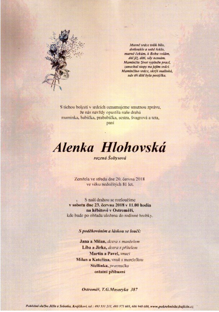 Alenka Hlohovská
