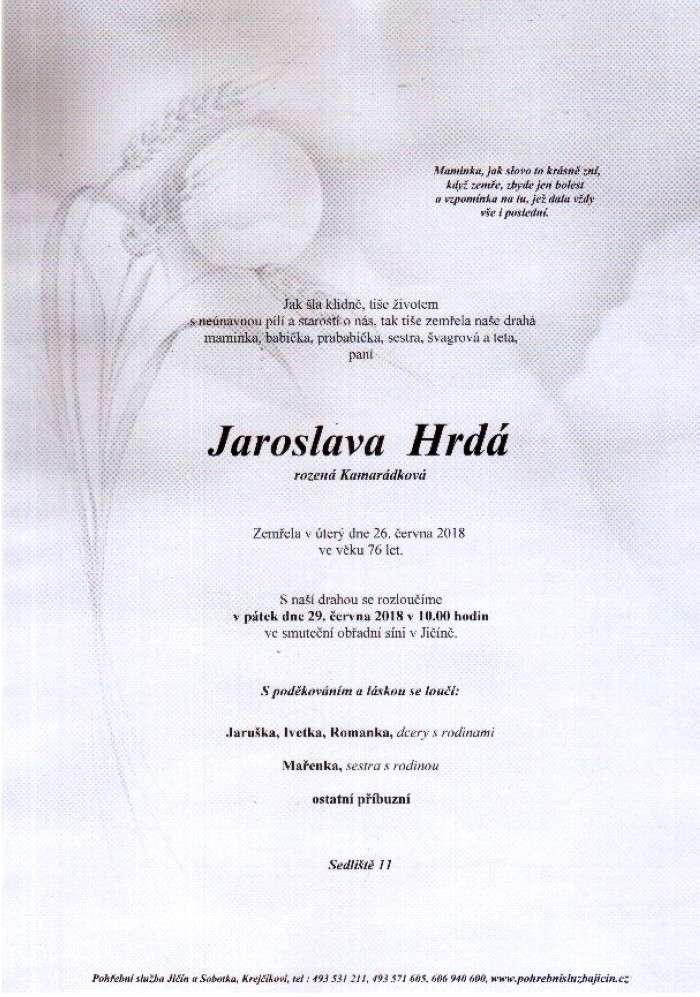 Jaroslava Hrdá