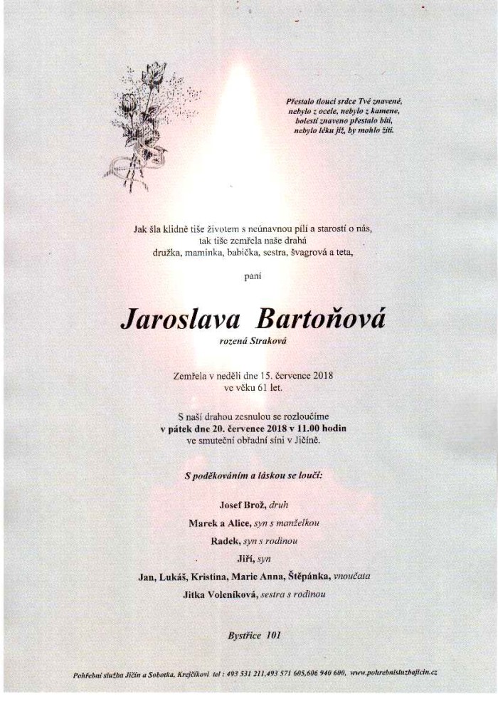 Jaroslava Bartoňová