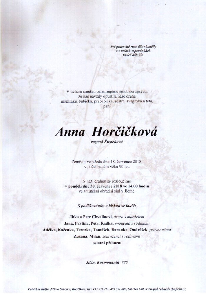 Anna Horčičková