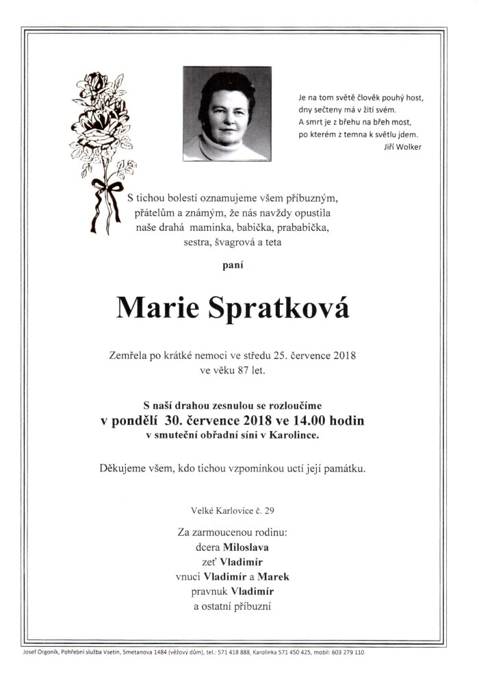 Marie Spratková