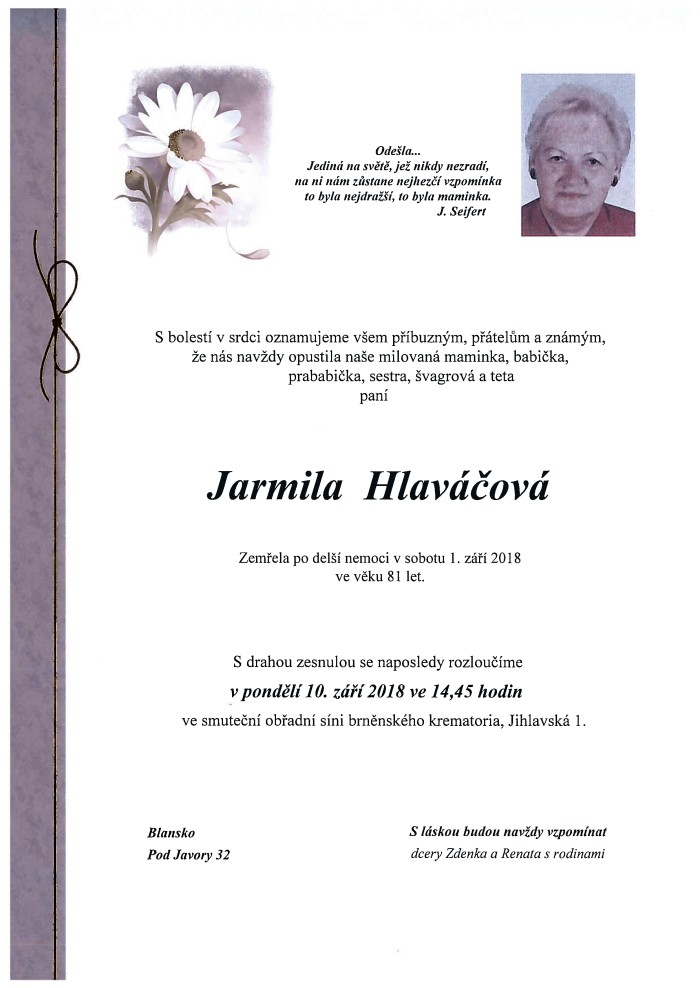 Jarmila Hlaváčová