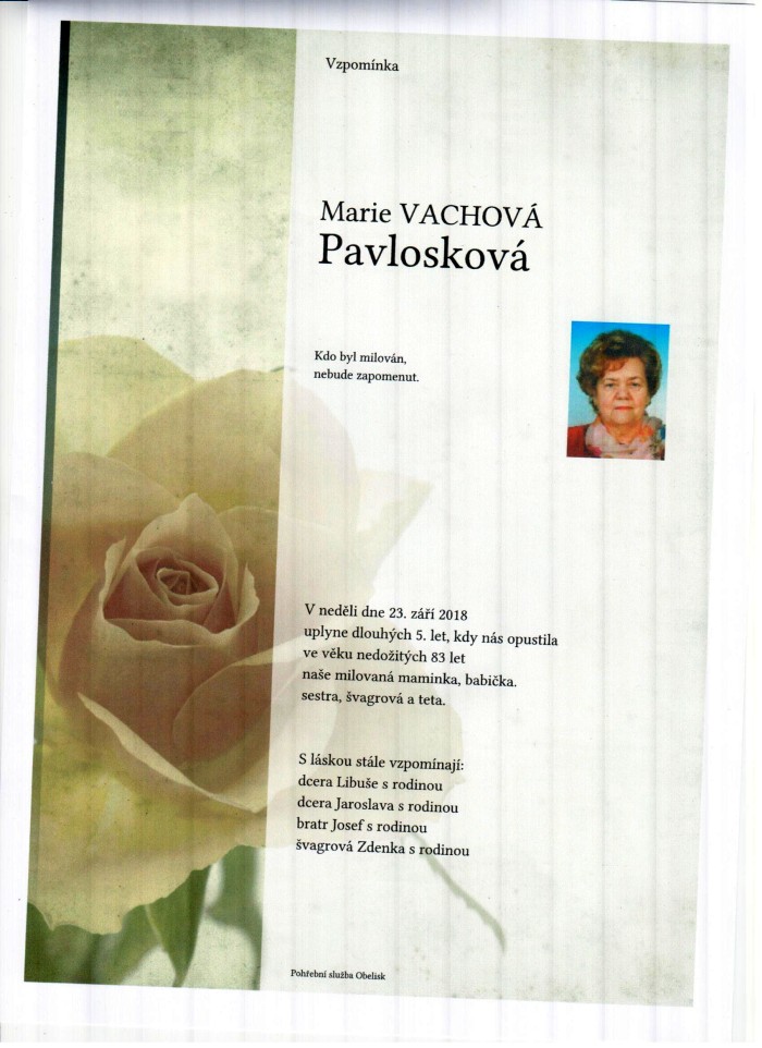 Marie Vachová Pavlosková