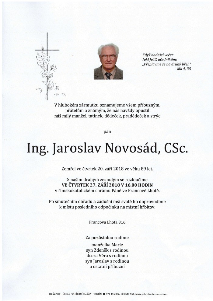 Ing. Jaroslav Novosád, CSc.