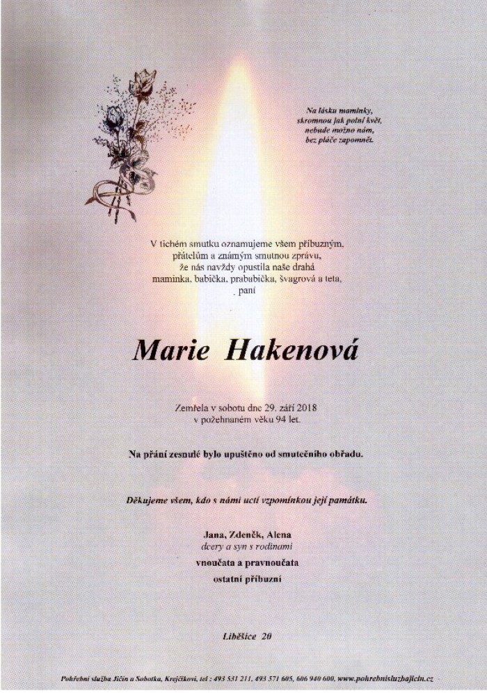 Marie Hakenová