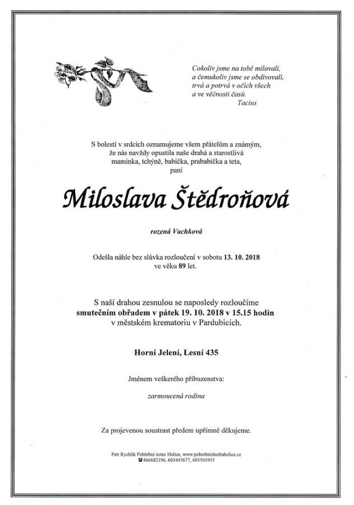 Miloslava Štědroňová