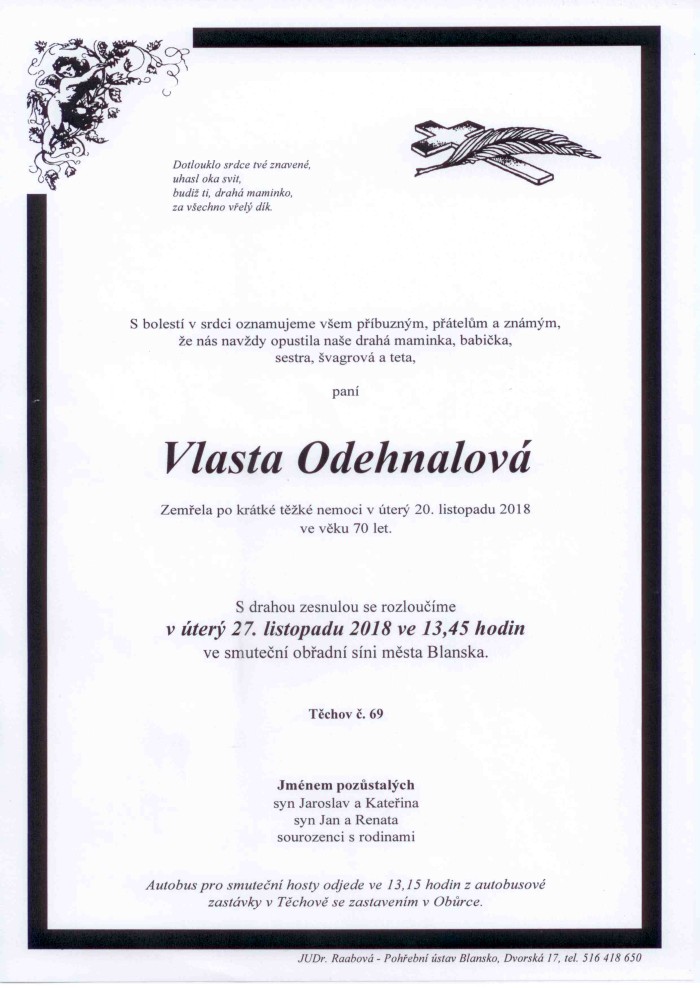 Vlasta Odehnalová