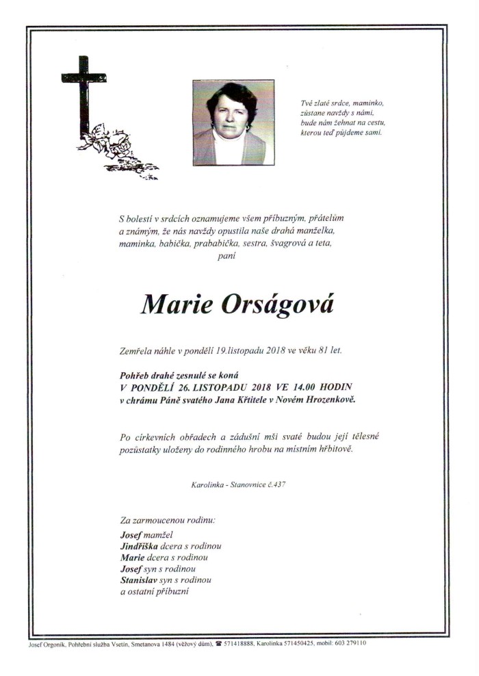 Marie Orságová