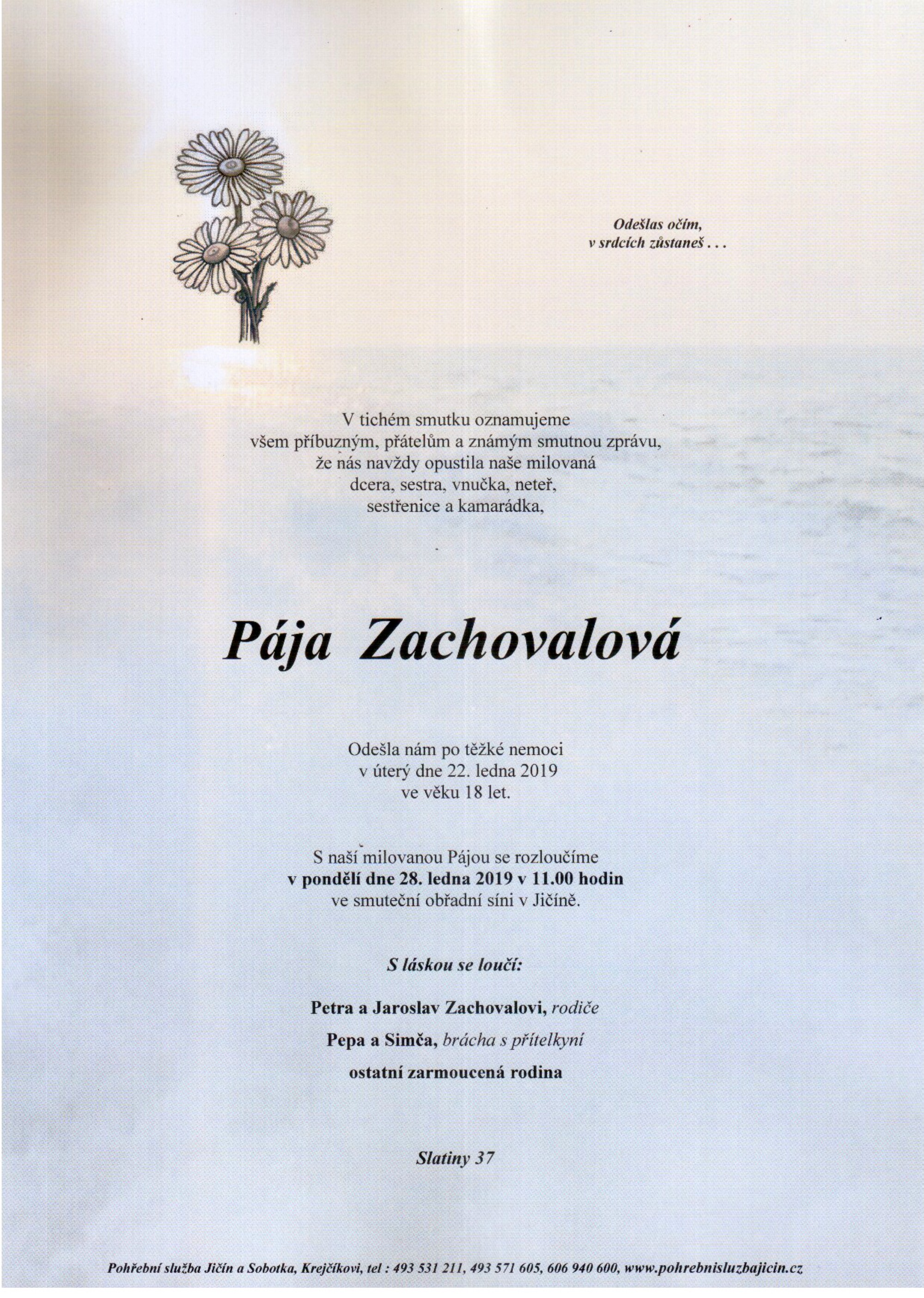 Pája Zachovalová