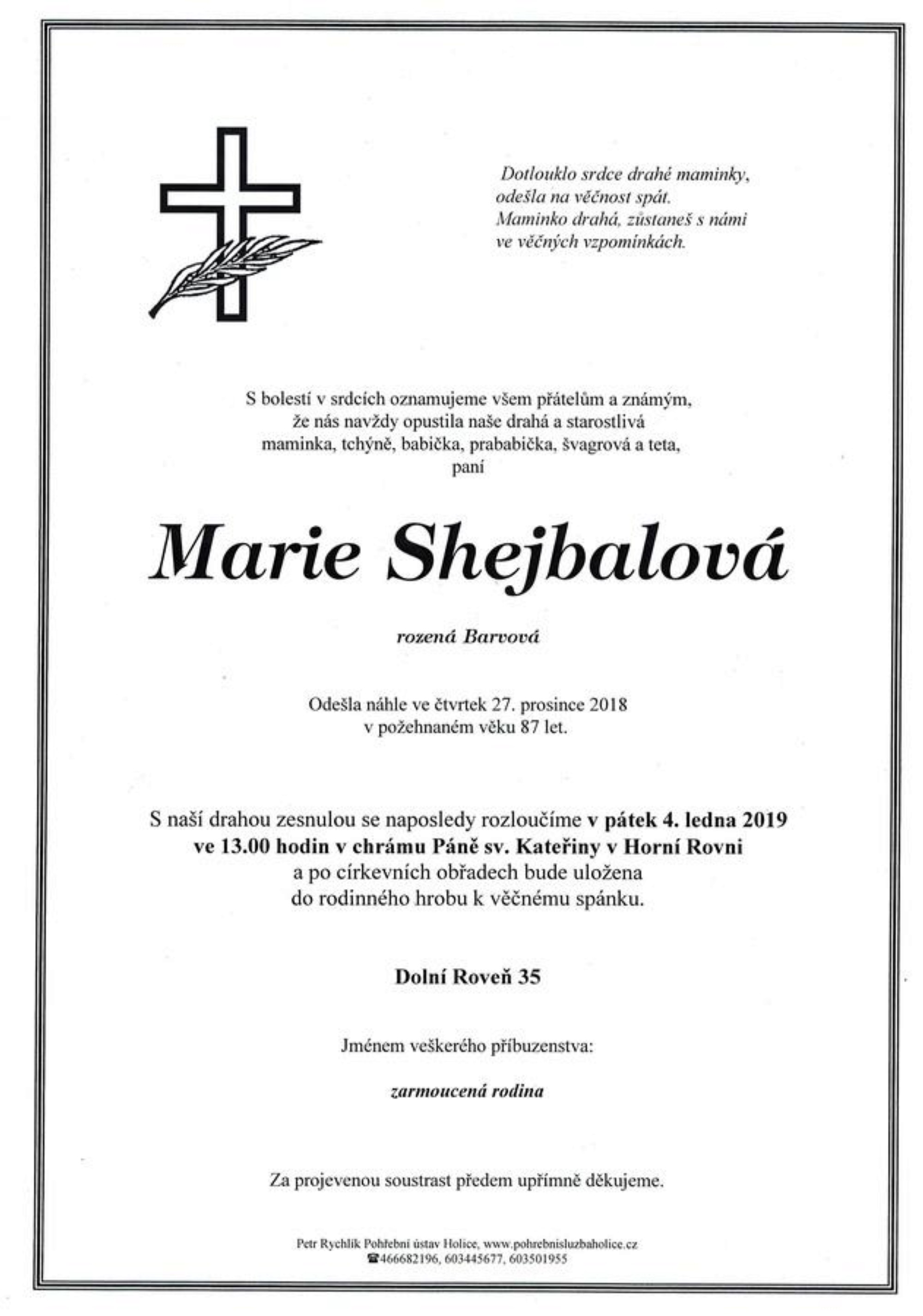 Marie Shejbalová