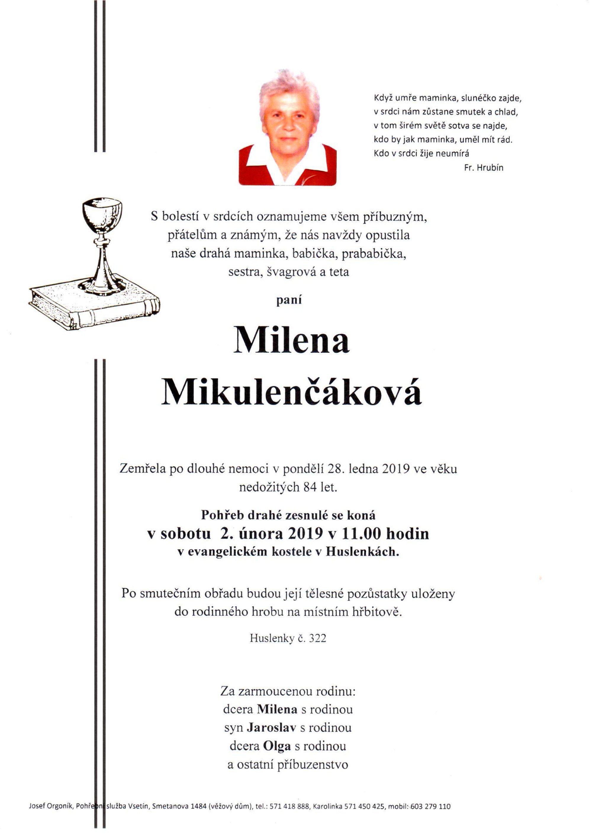 Milena Mikulenčáková