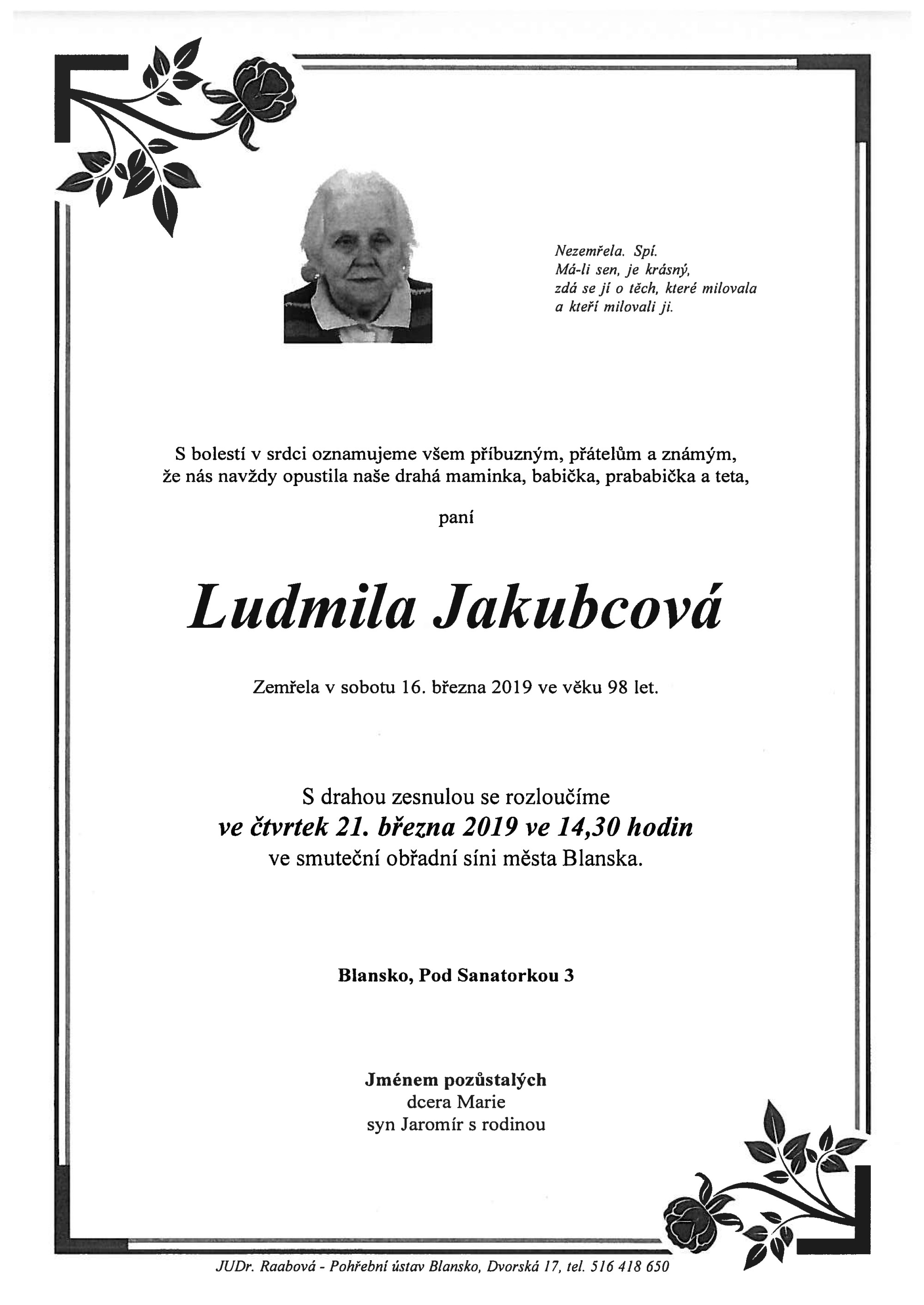 Ludmila Jakubcová