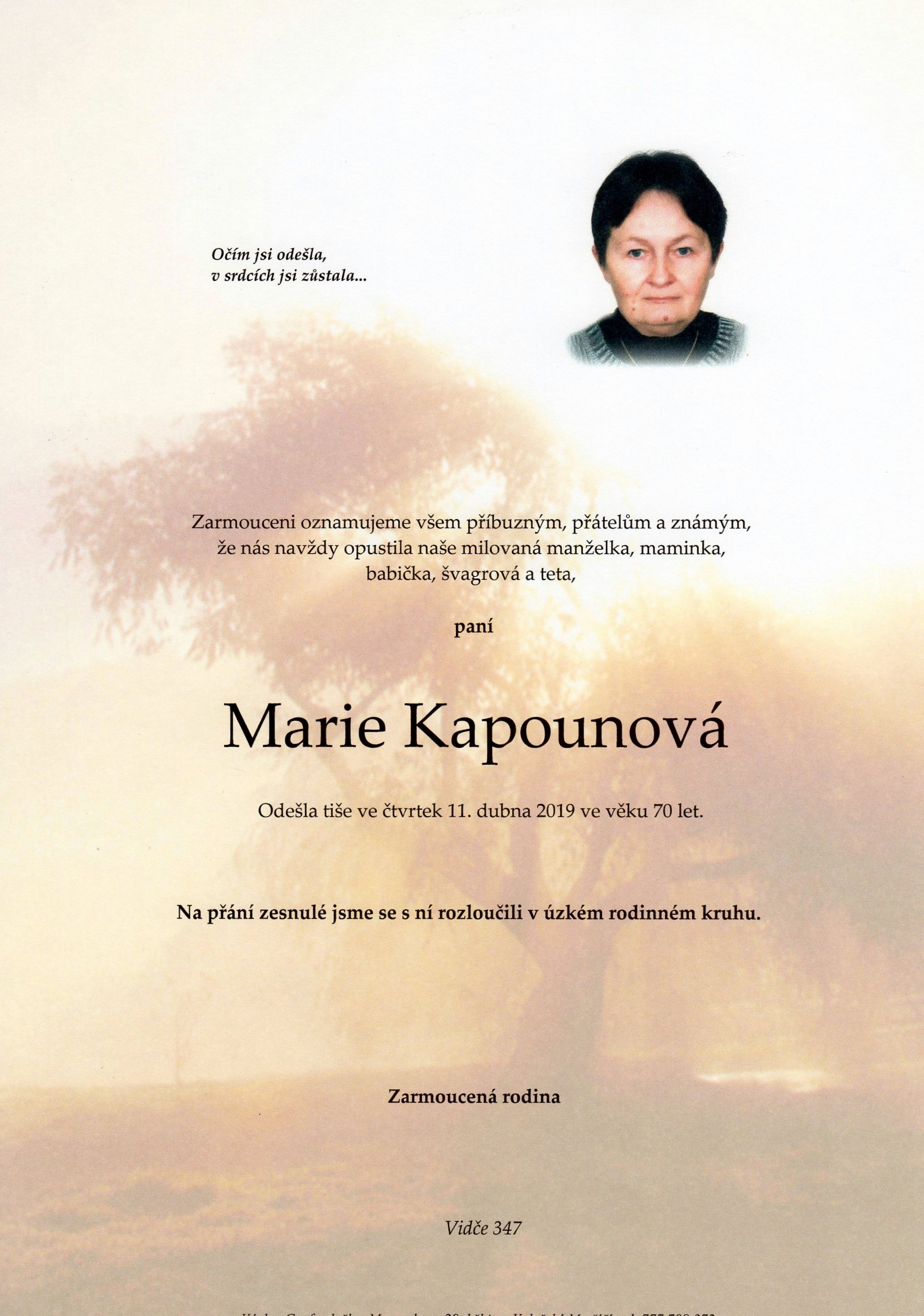 Marie Kapounová