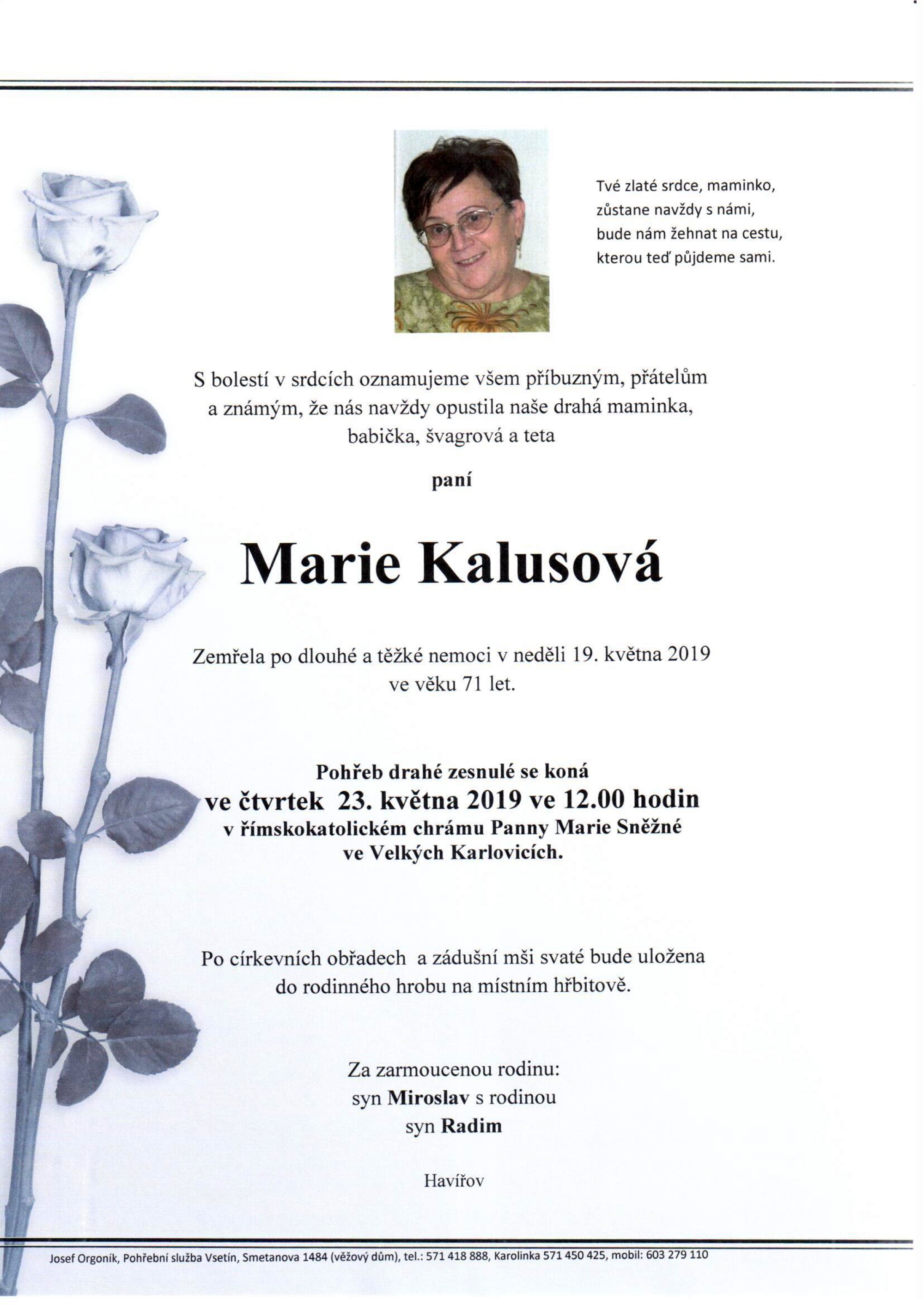 Marie Kalusová