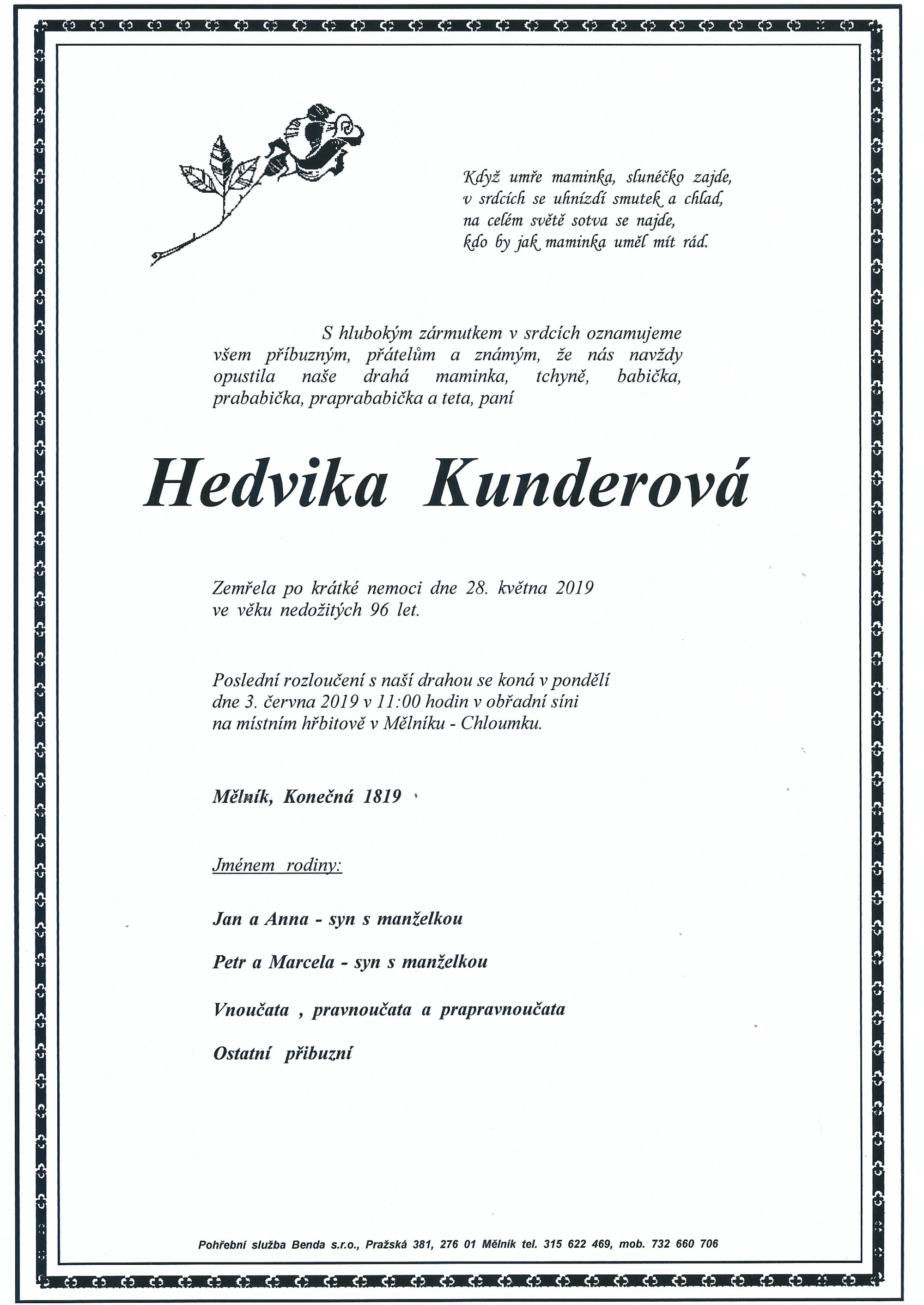 Hedvika Kunderová