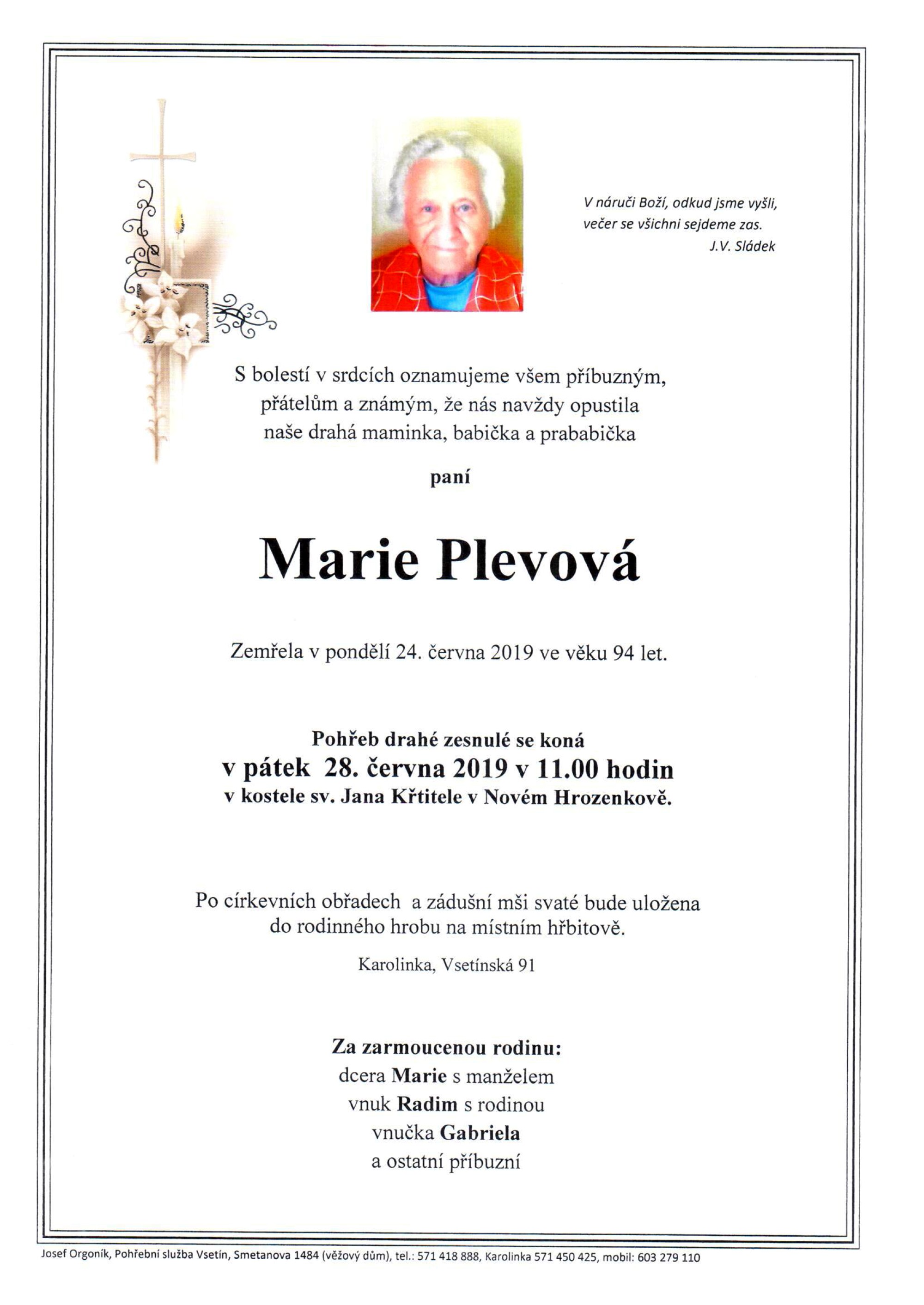 Marie Plevová
