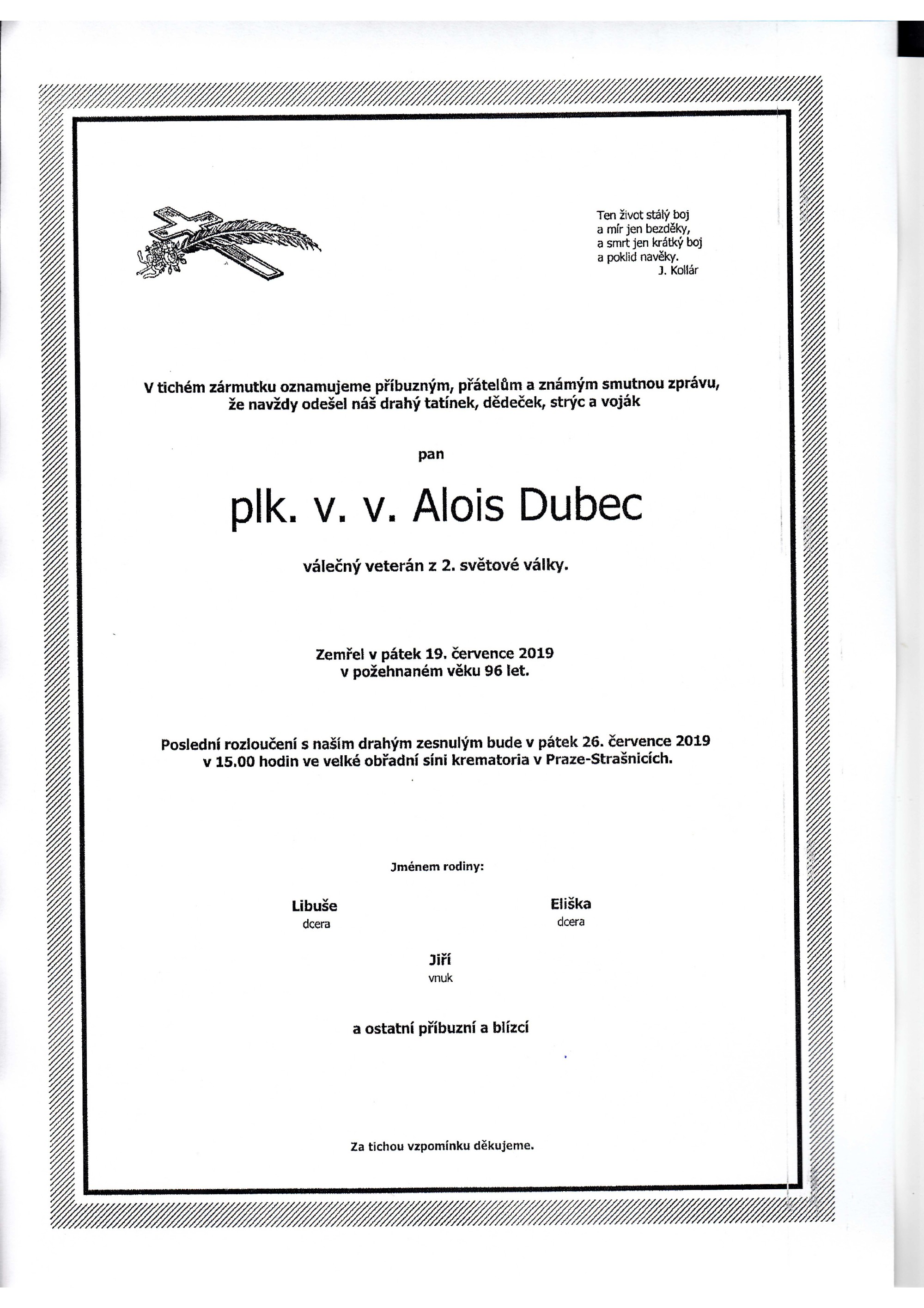 plk. v. v. Alois Dubec