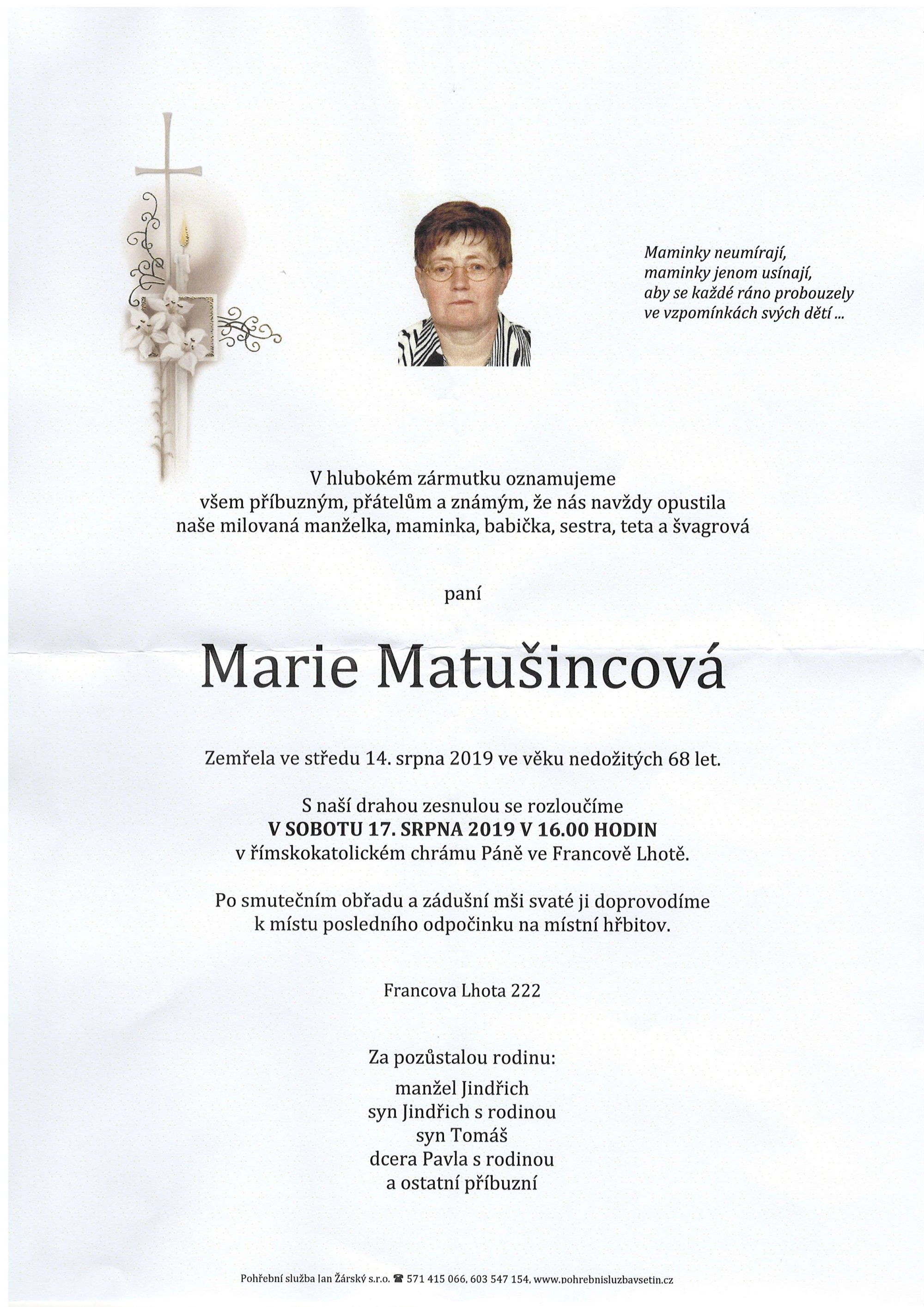 Marie Matušincová