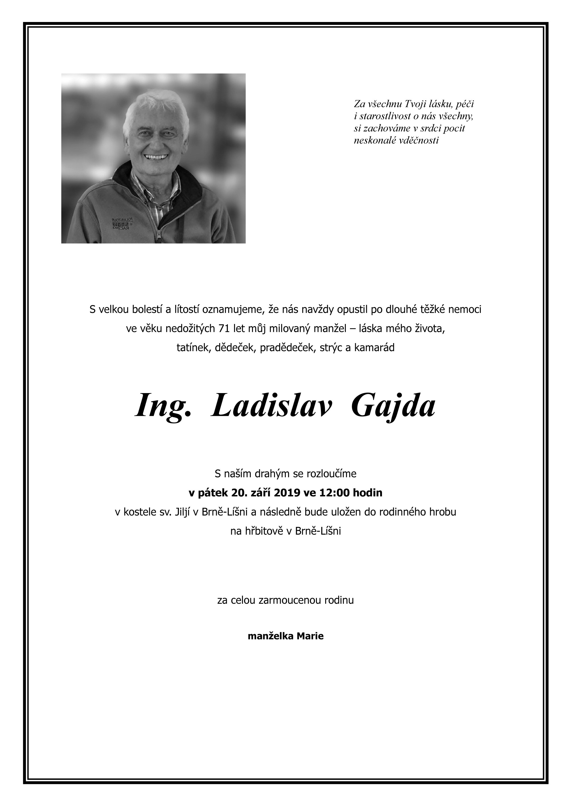 Ing. Ladislav Gajda