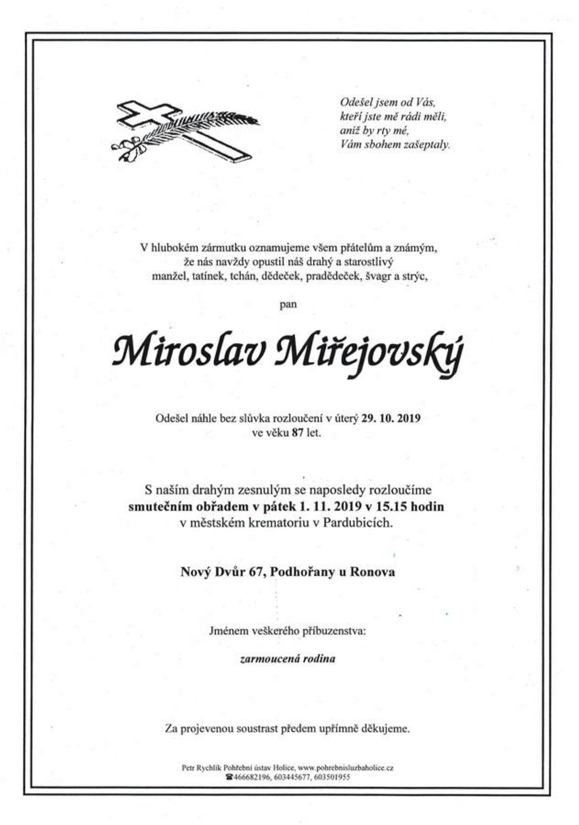 Miroslav Miřejovský