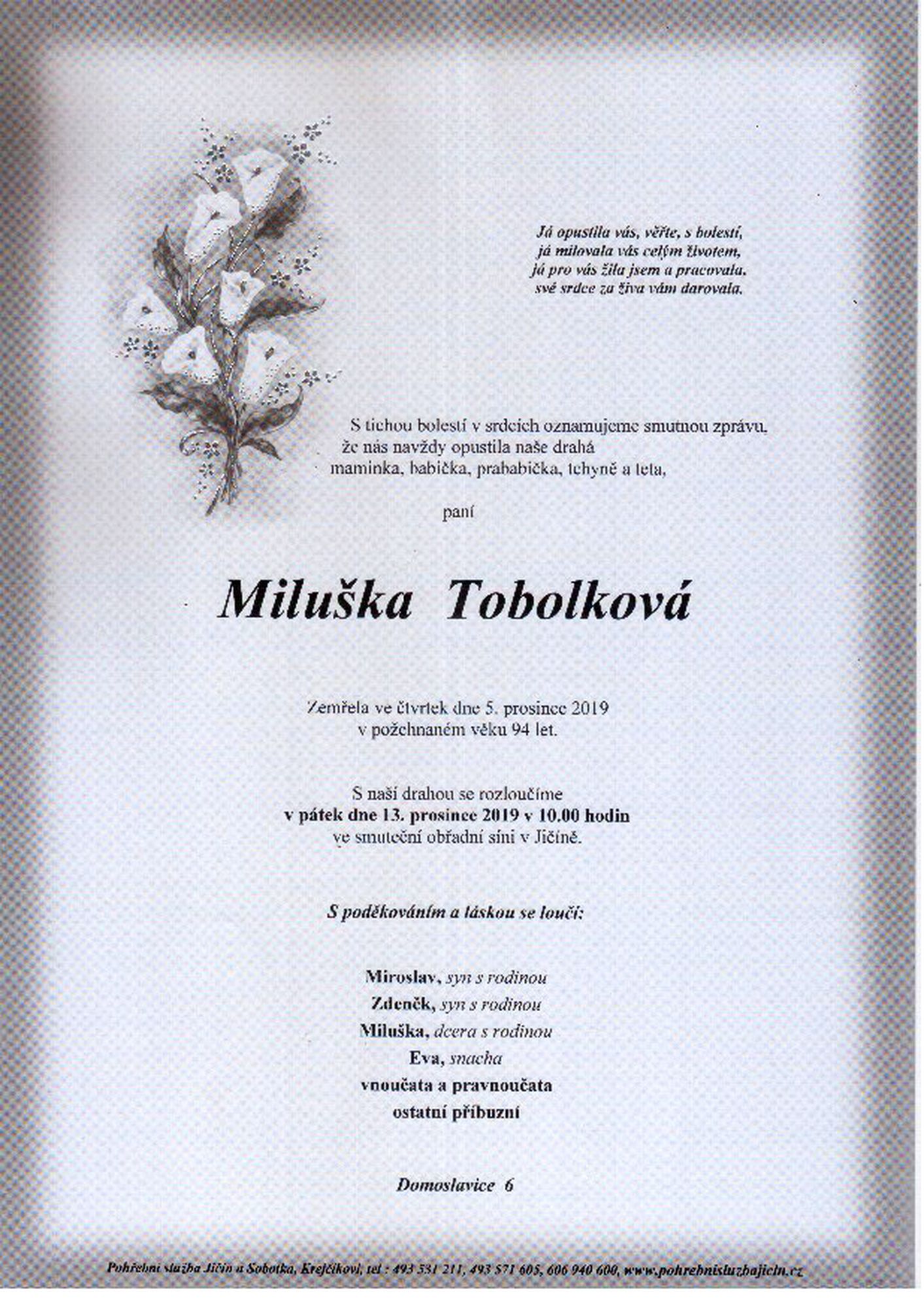 Miluška Tobolková