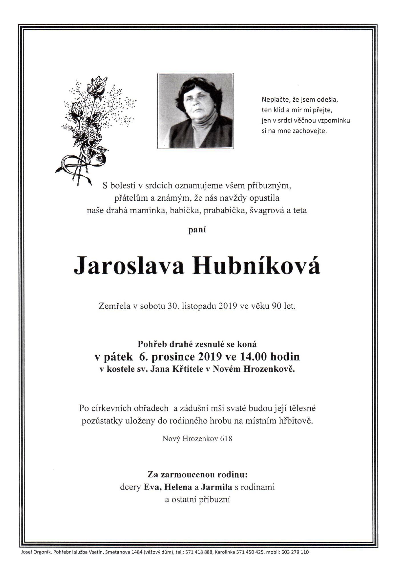 Jaroslava Hubníková