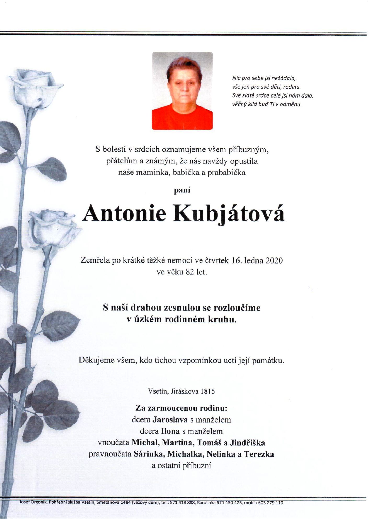Antonie Kubjátová