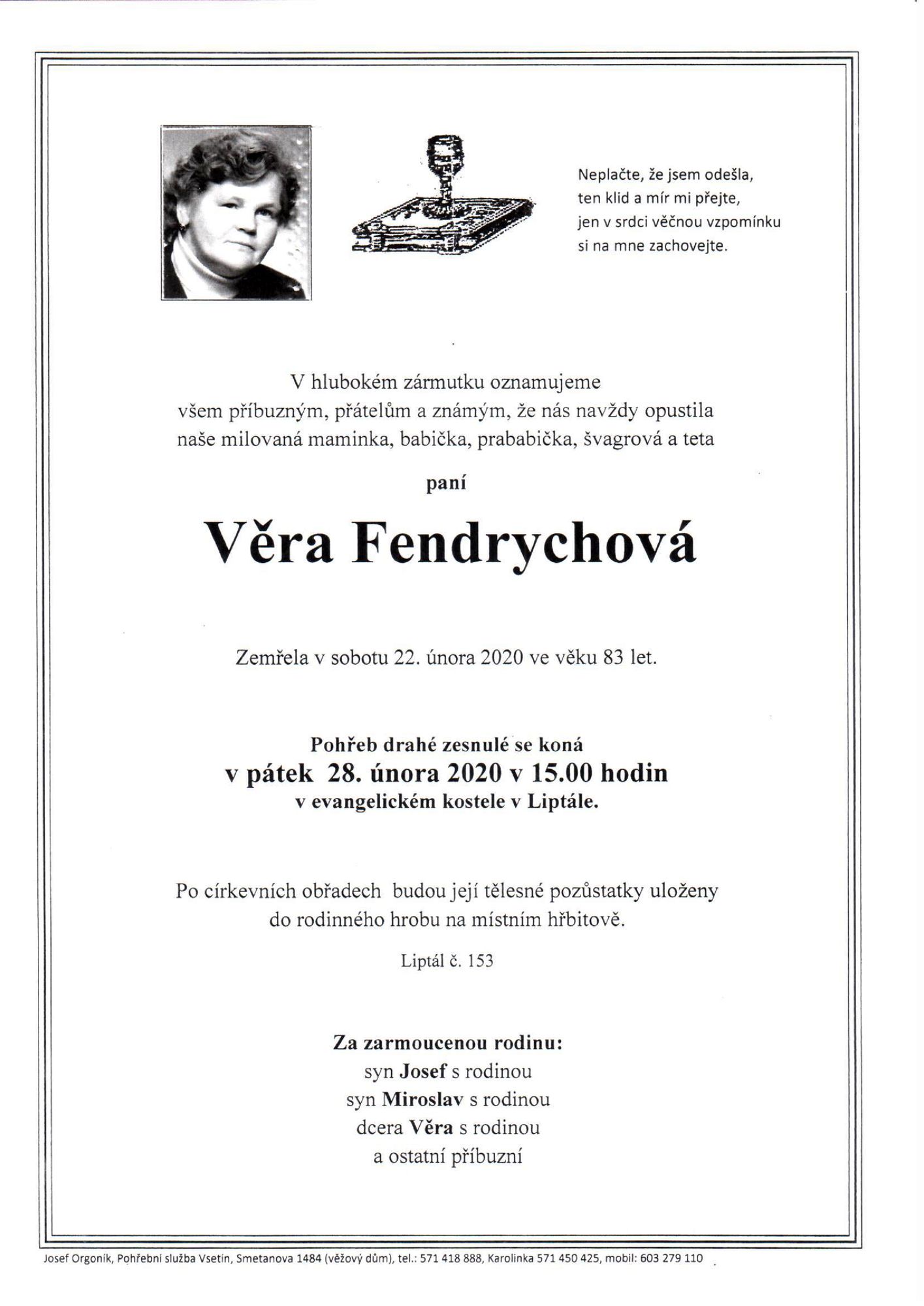 Věra Fendrychová