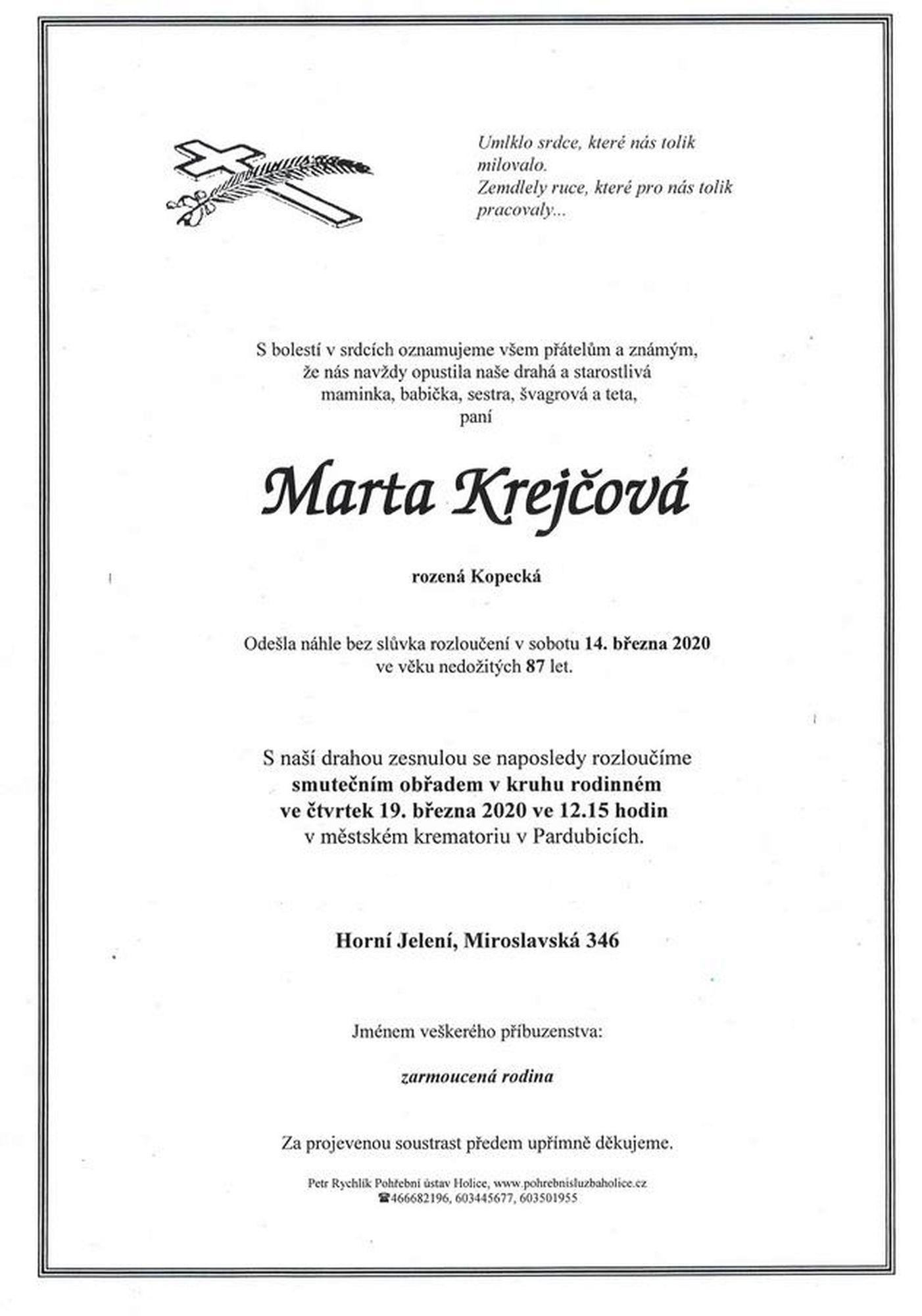 Marta Krejčová