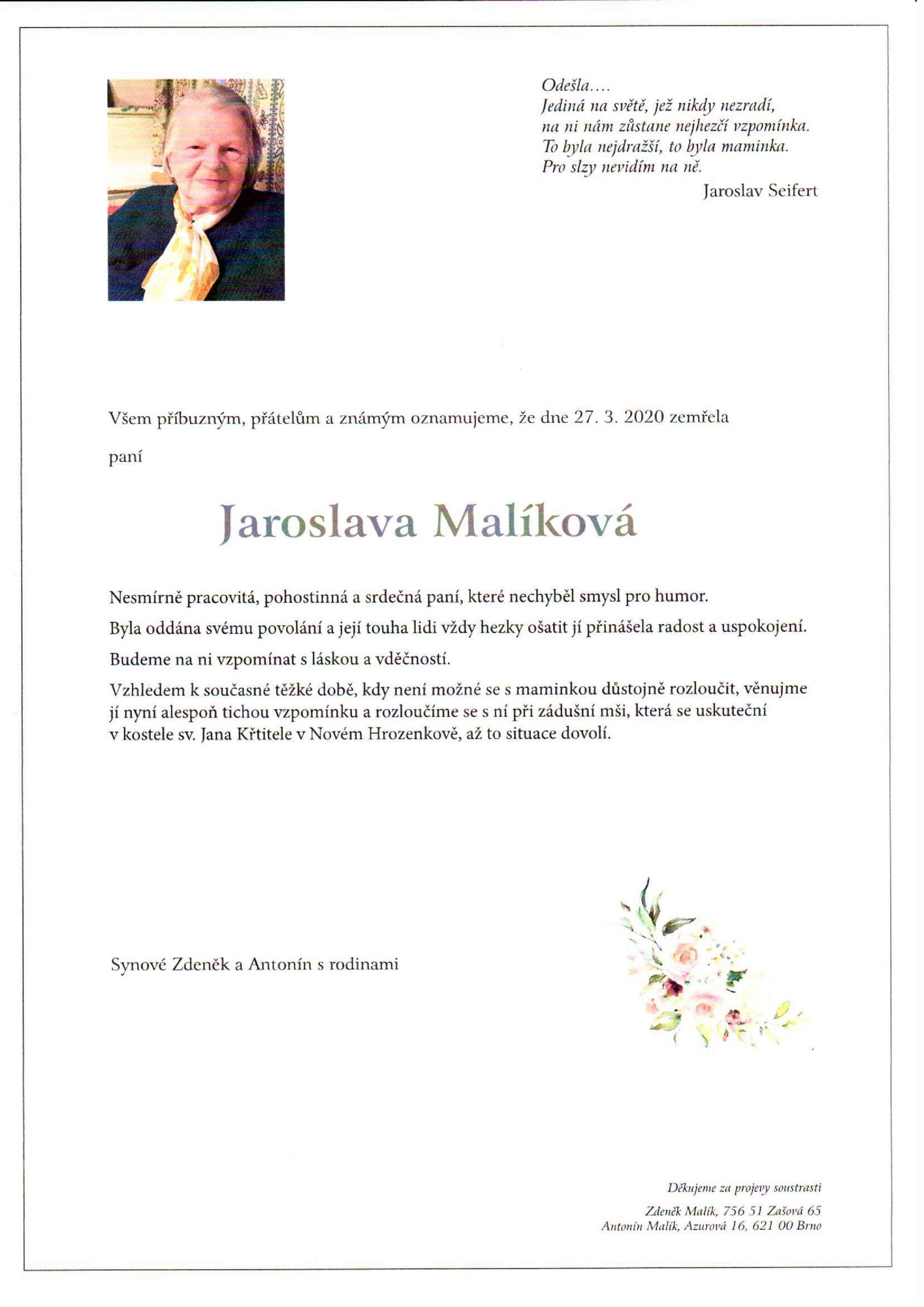 Jaroslava Malíková