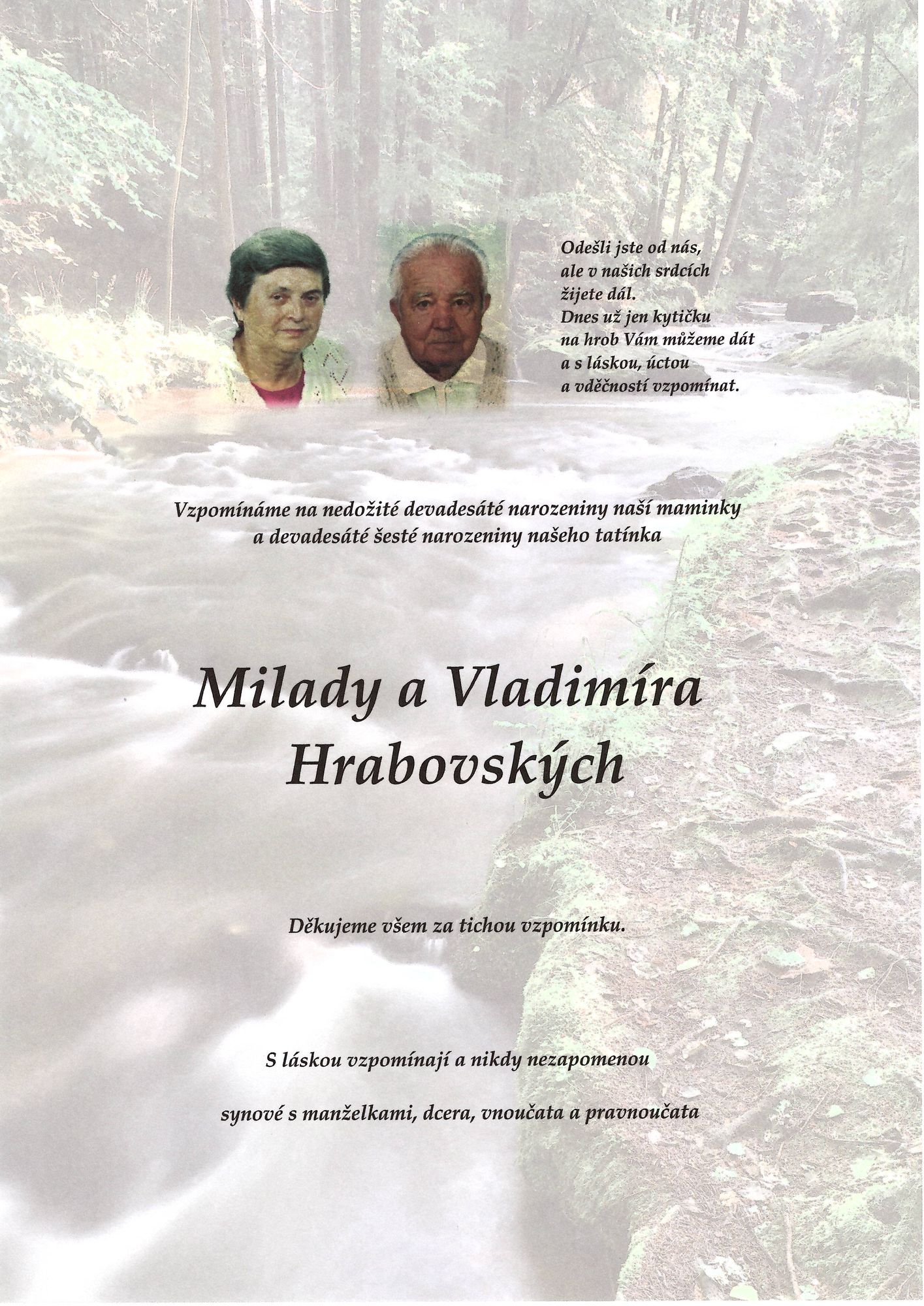 Milada a Vladimír Hrabovských