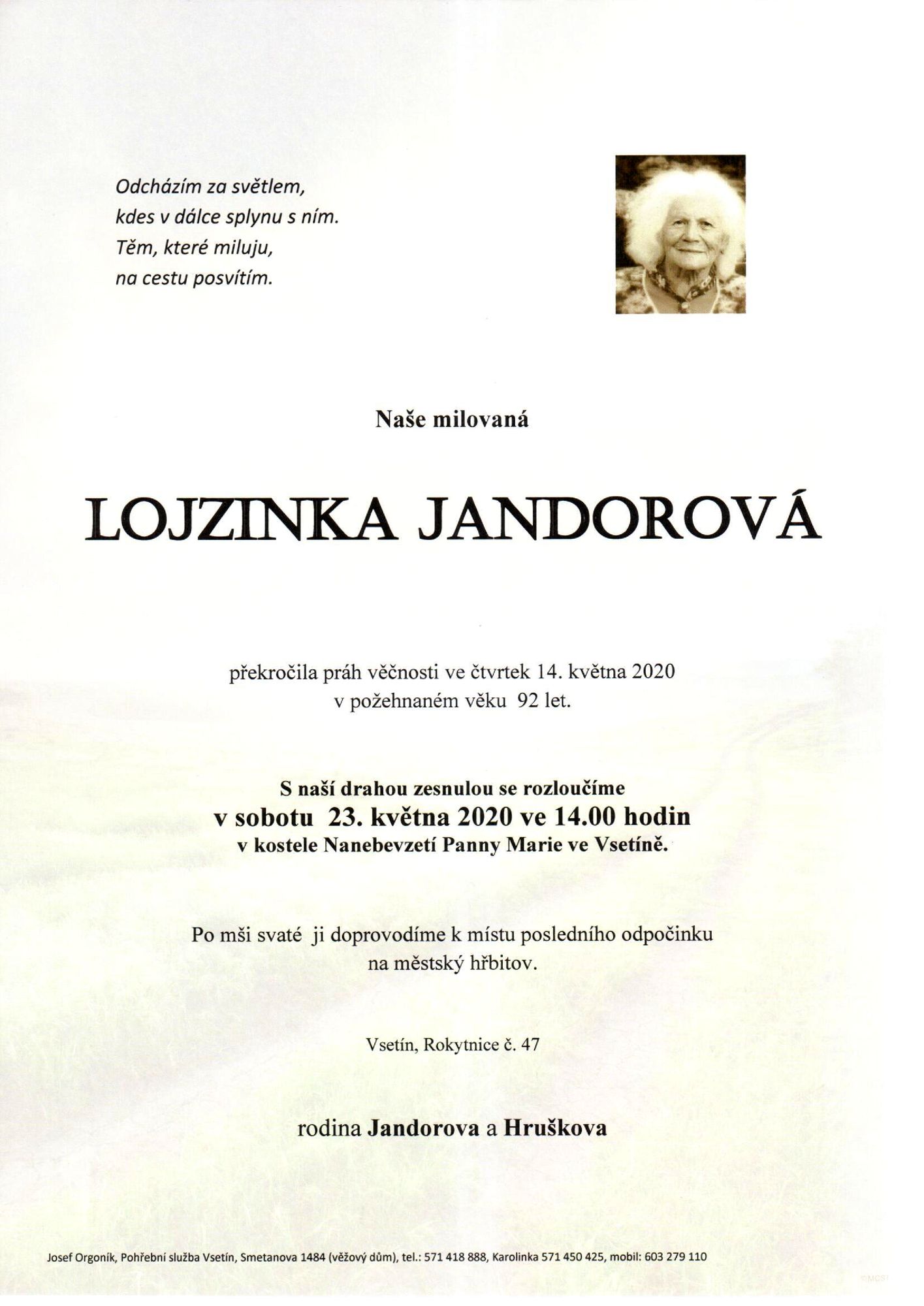 Lojzinka Jandorová