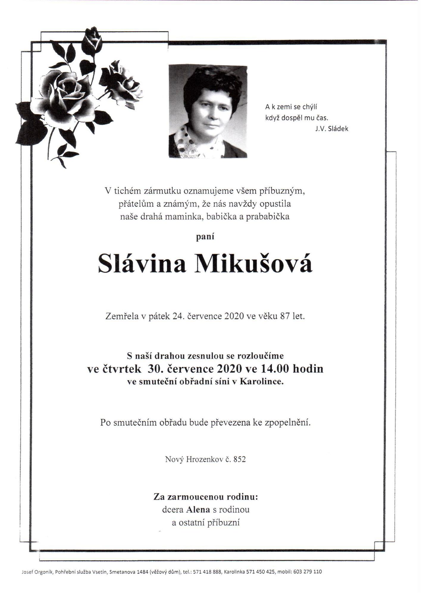 Slávina Mikušová