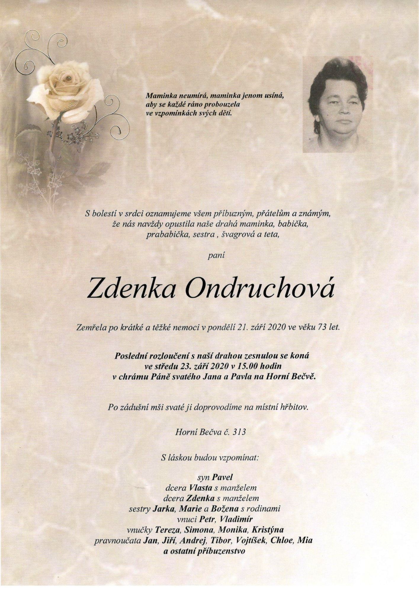 Zdenka Ondruchová