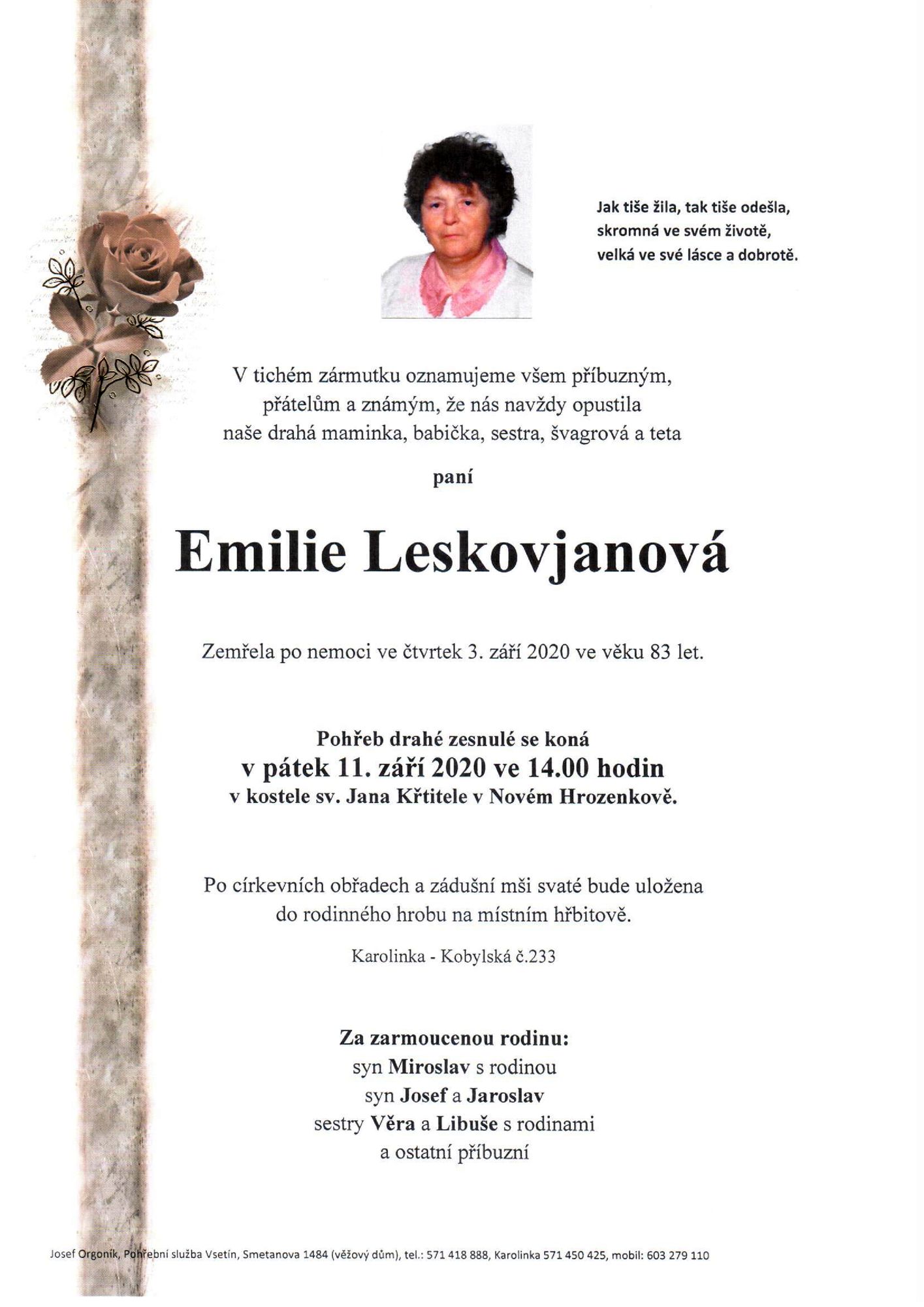 Emilie Leskovjanová