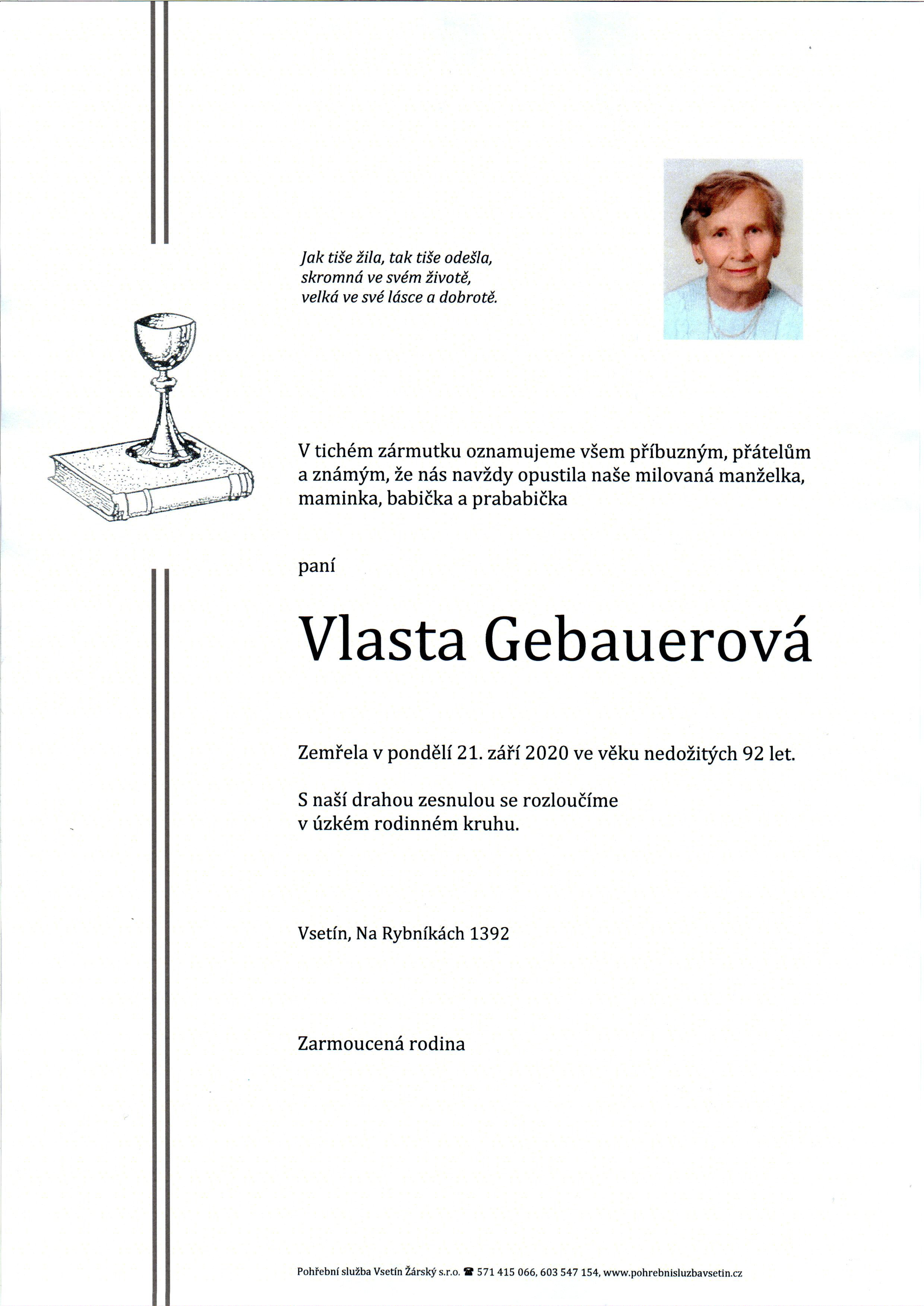 Vlasta Gebauerová