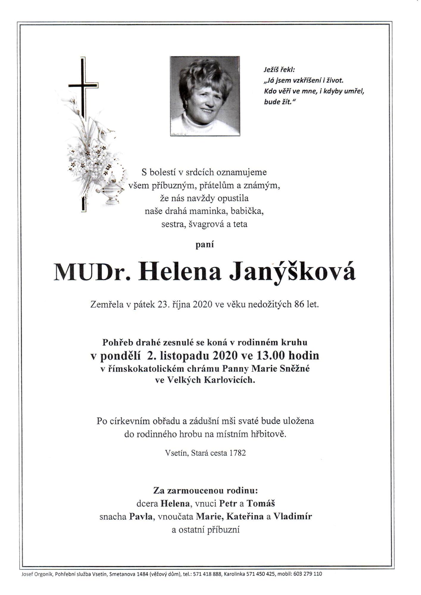 MUDr. Helena Janýšková