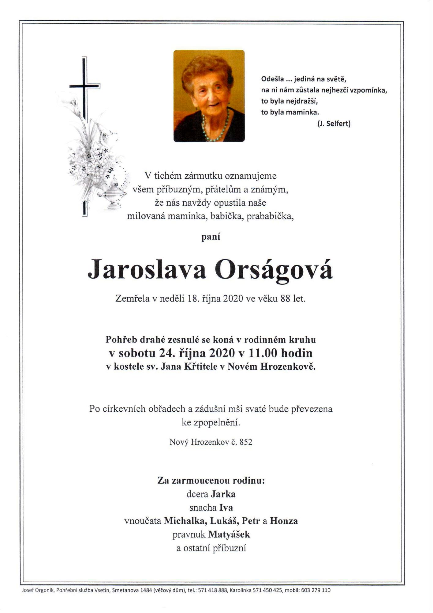 Jaroslava Orságová